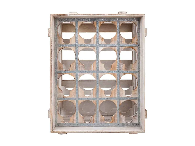 Cajón botellero de madera marrón 41x32x55