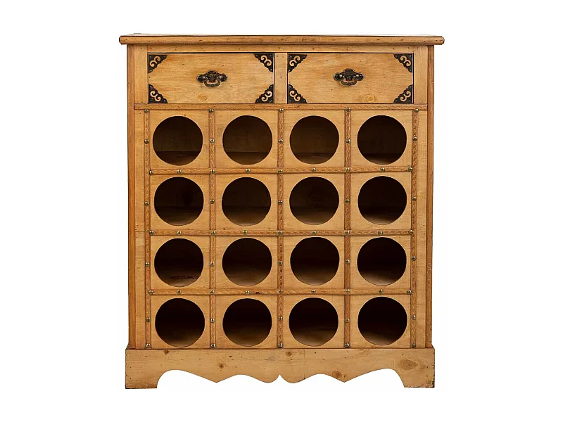 Armário para vinhos em madeira marrom 63x31x69,5