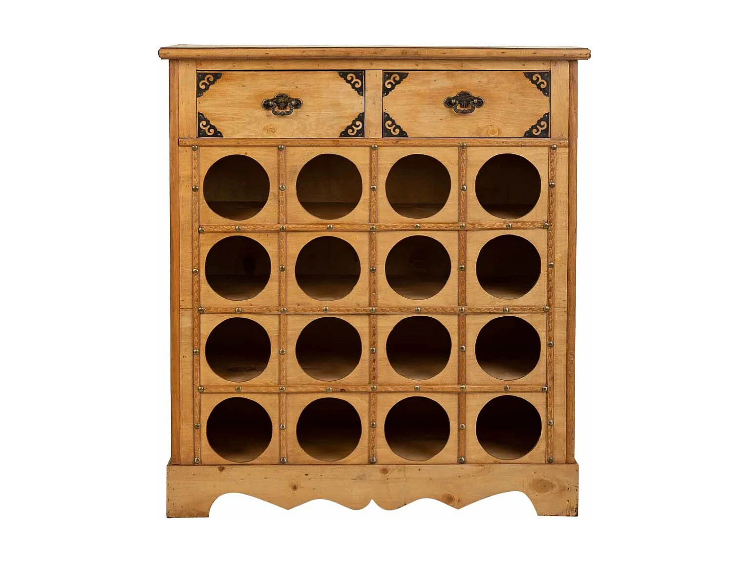 Armário para vinhos em madeira marrom 63x31x69,5