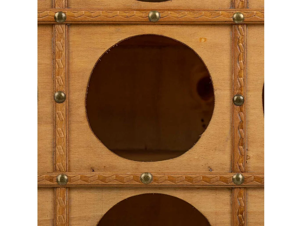 Mueble botellero de madera marrón 63x31x69,5