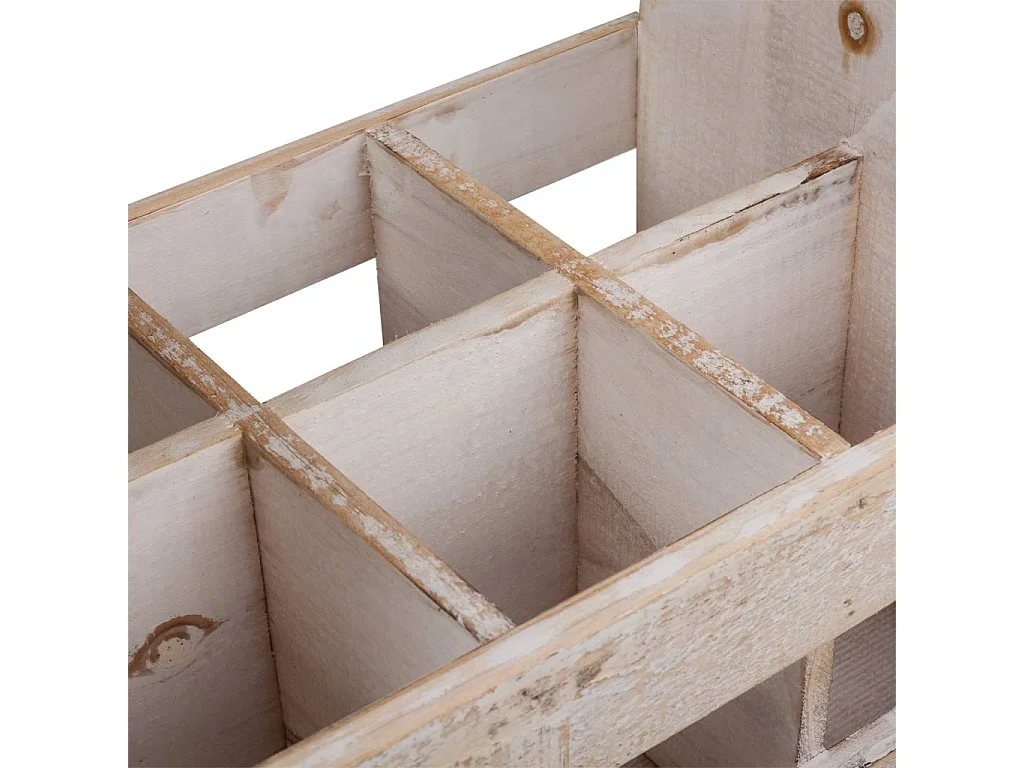 Braunes Weinregal aus Holz, 27x19x33h cm