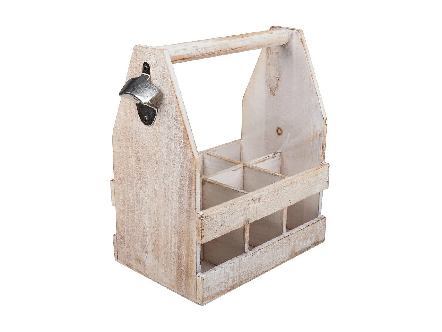 Portabottiglie in legno marrone 27x19x33h