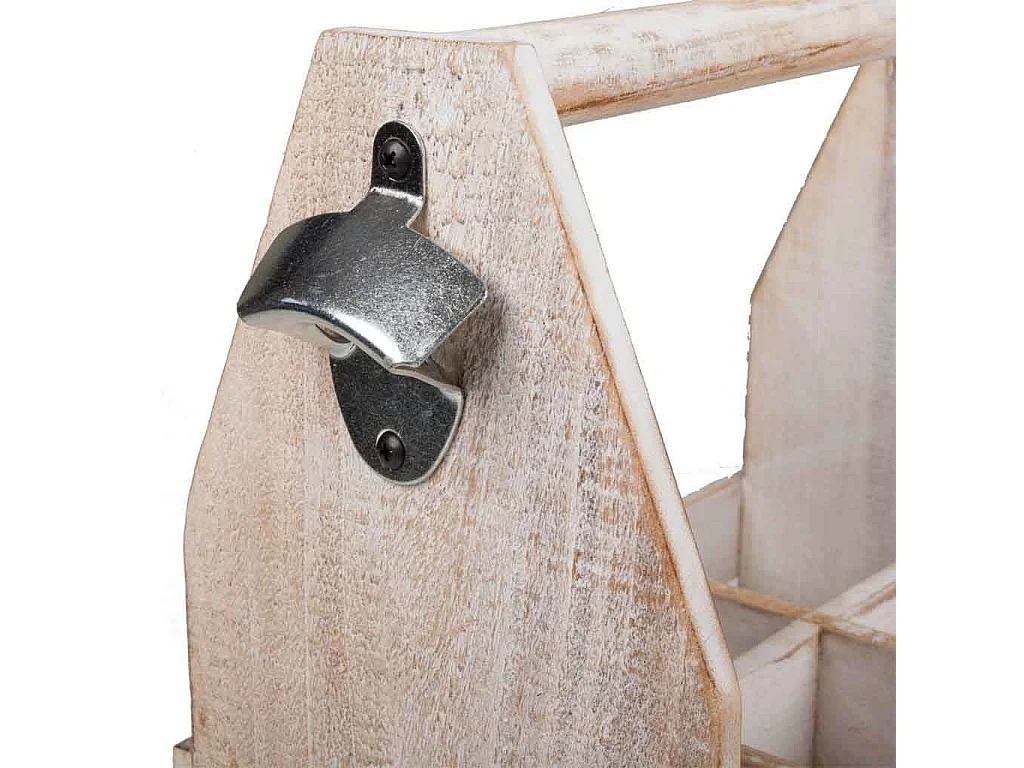 Portabottiglie in legno marrone 27x19x33h