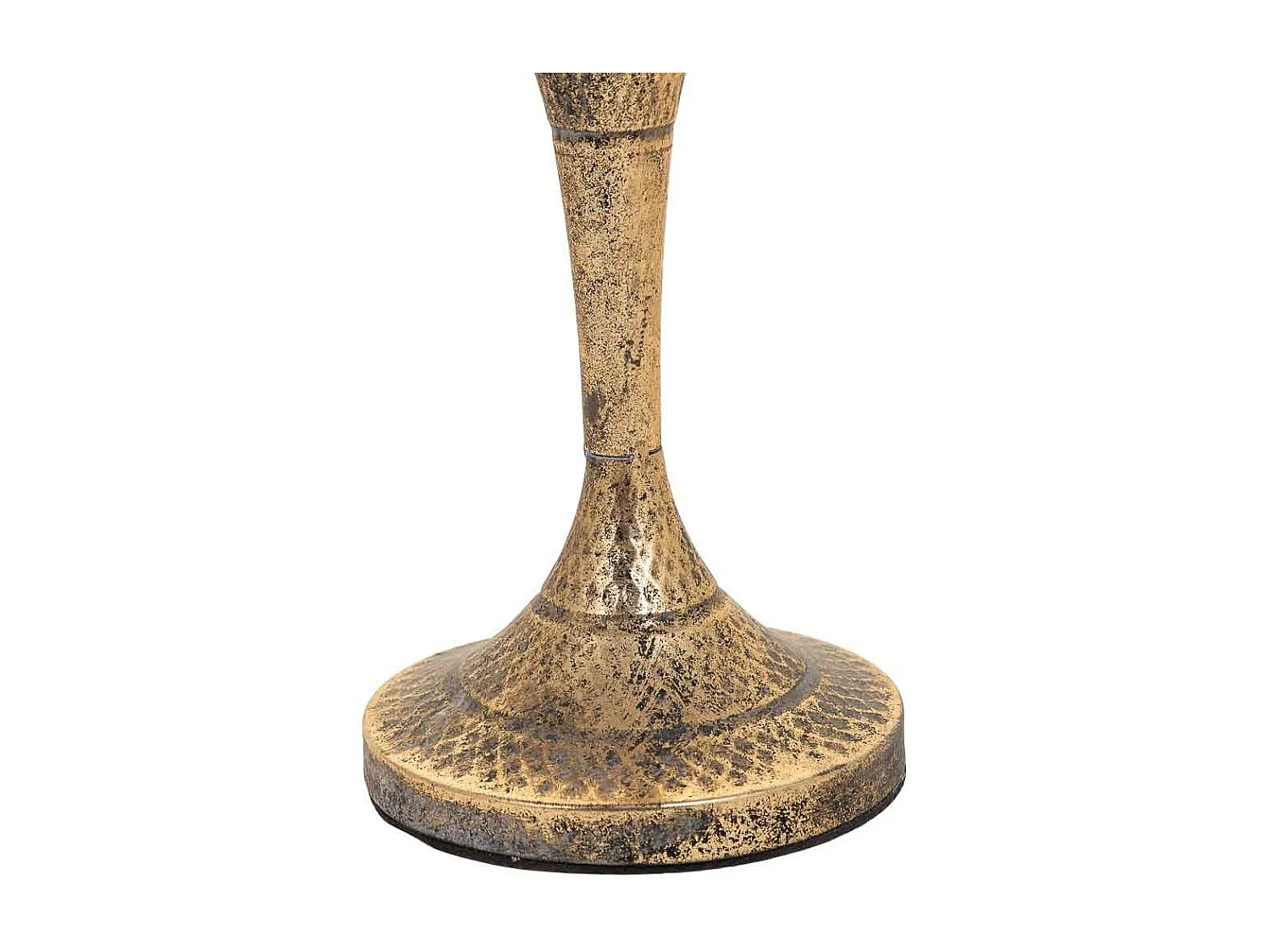 Castiçal em metal dourado 29x29x47,5