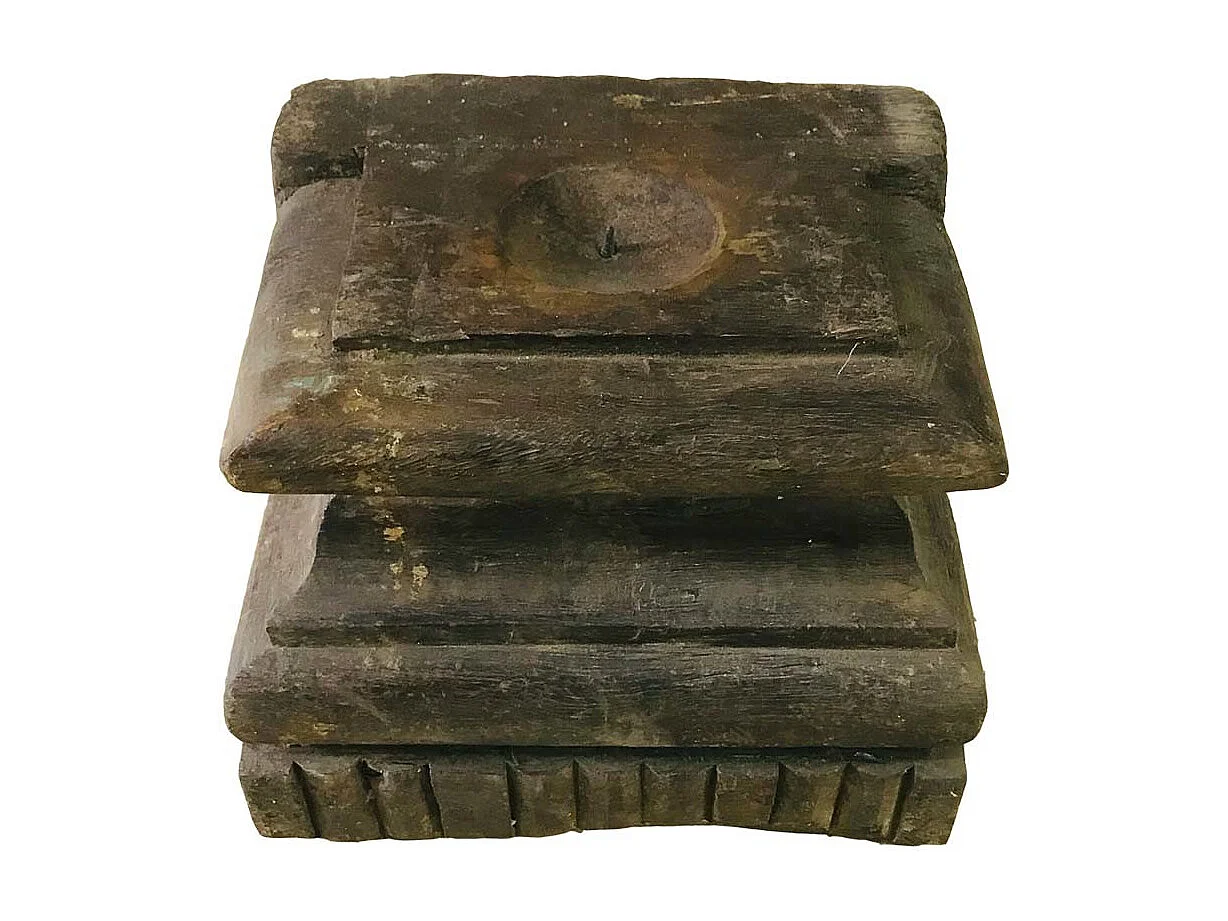 Castiçal de madeira 27x20x22