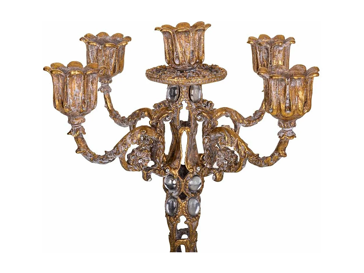 Goldener Kerzenständer 17x17x25,5h cm