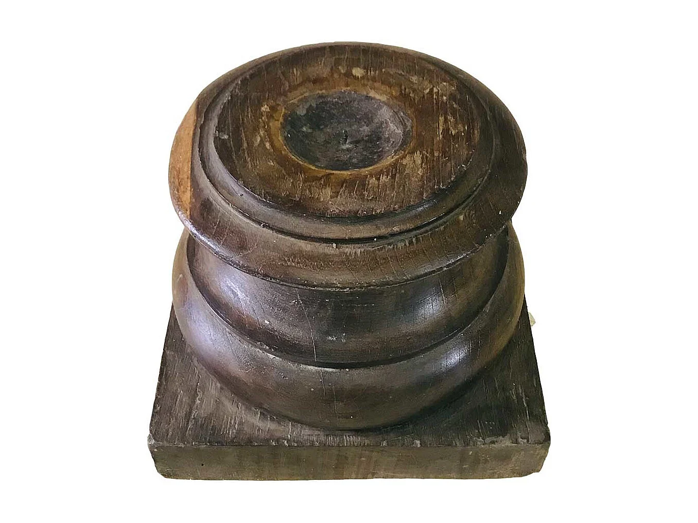 Castiçal de madeira 26x26x21