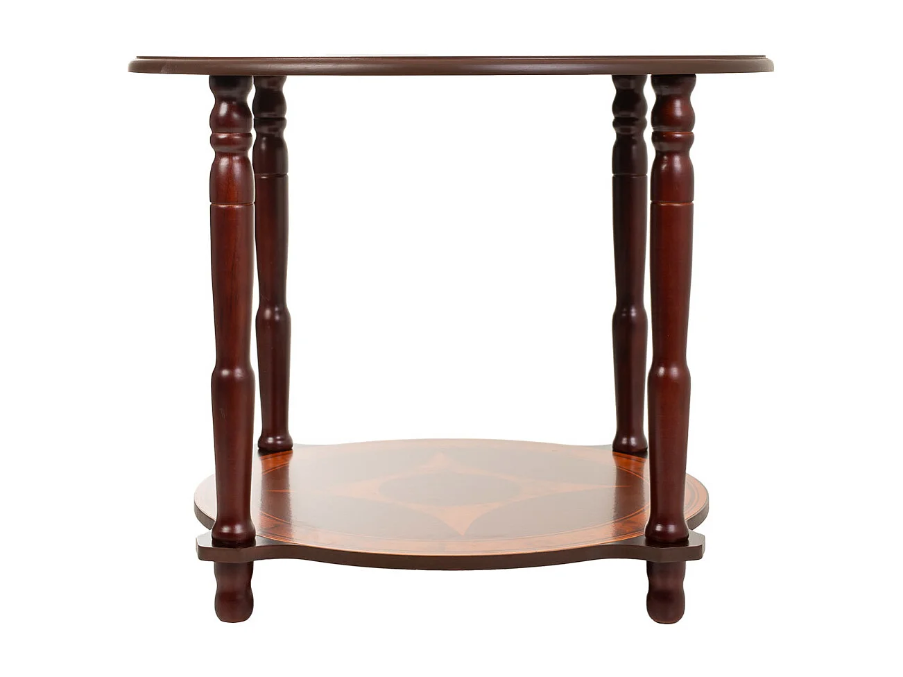 Beistelltisch aus rotem Holz, 60x60x49h cm