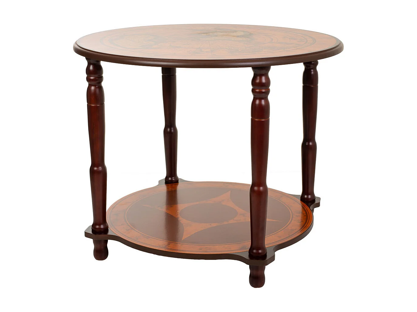 Beistelltisch aus rotem Holz, 60x60x49h cm