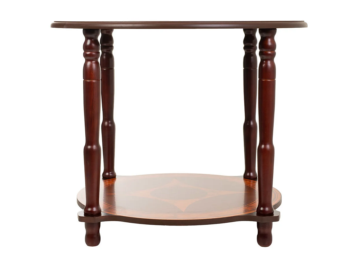 Beistelltisch aus rotem Holz, 60x60x49h cm