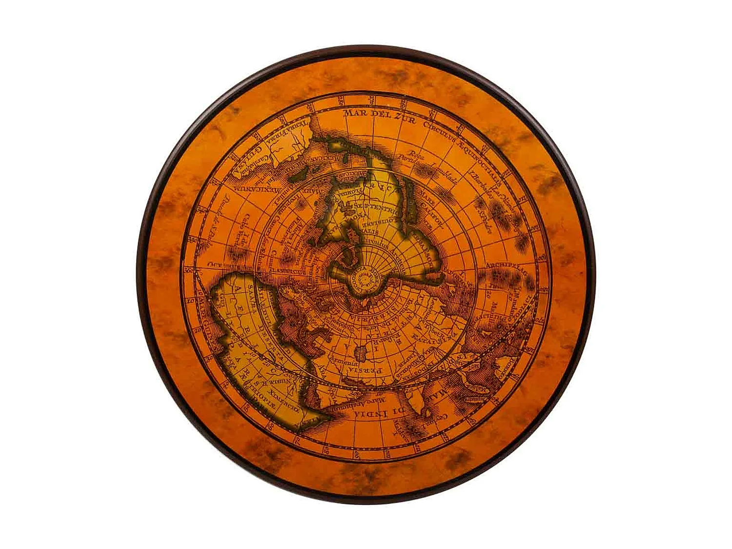 Beistelltisch aus rotem Holz, 60x60x49h cm