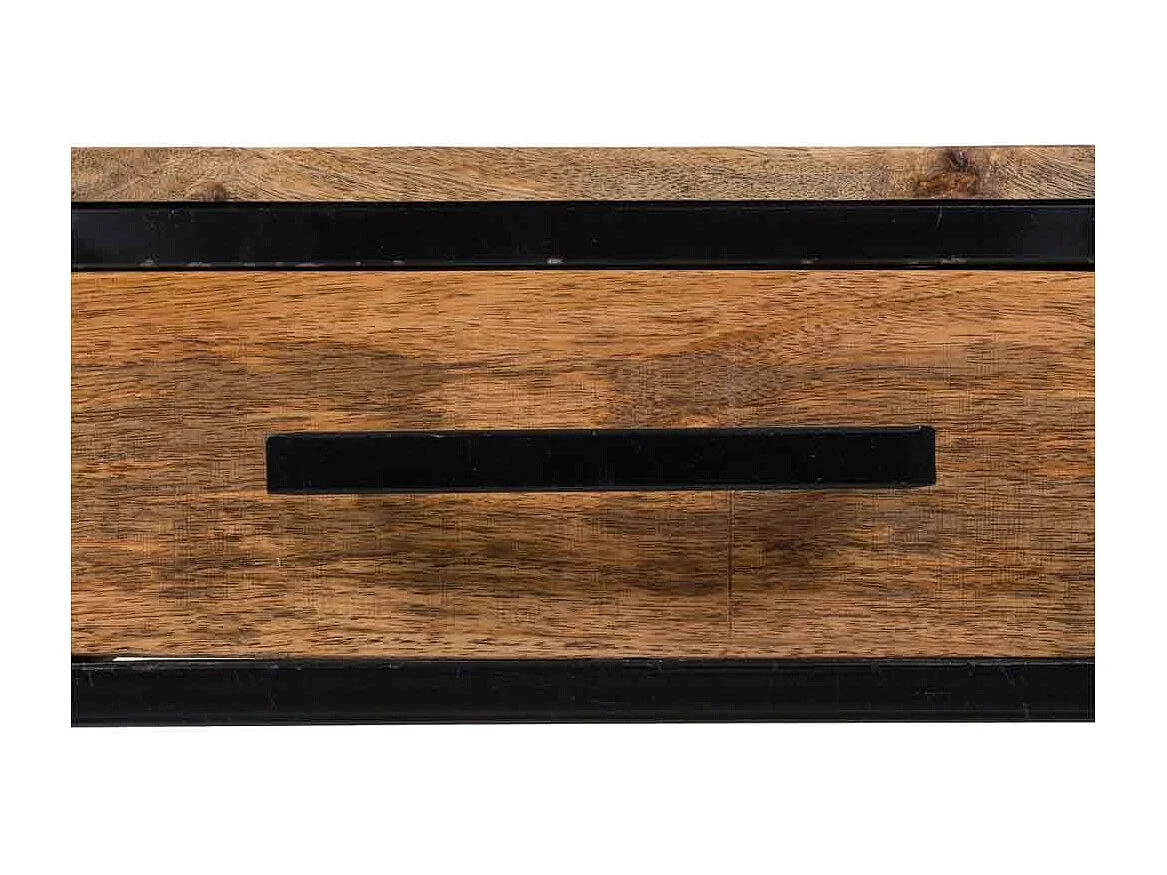 Table basse en bois et métal marron 119x61x48h