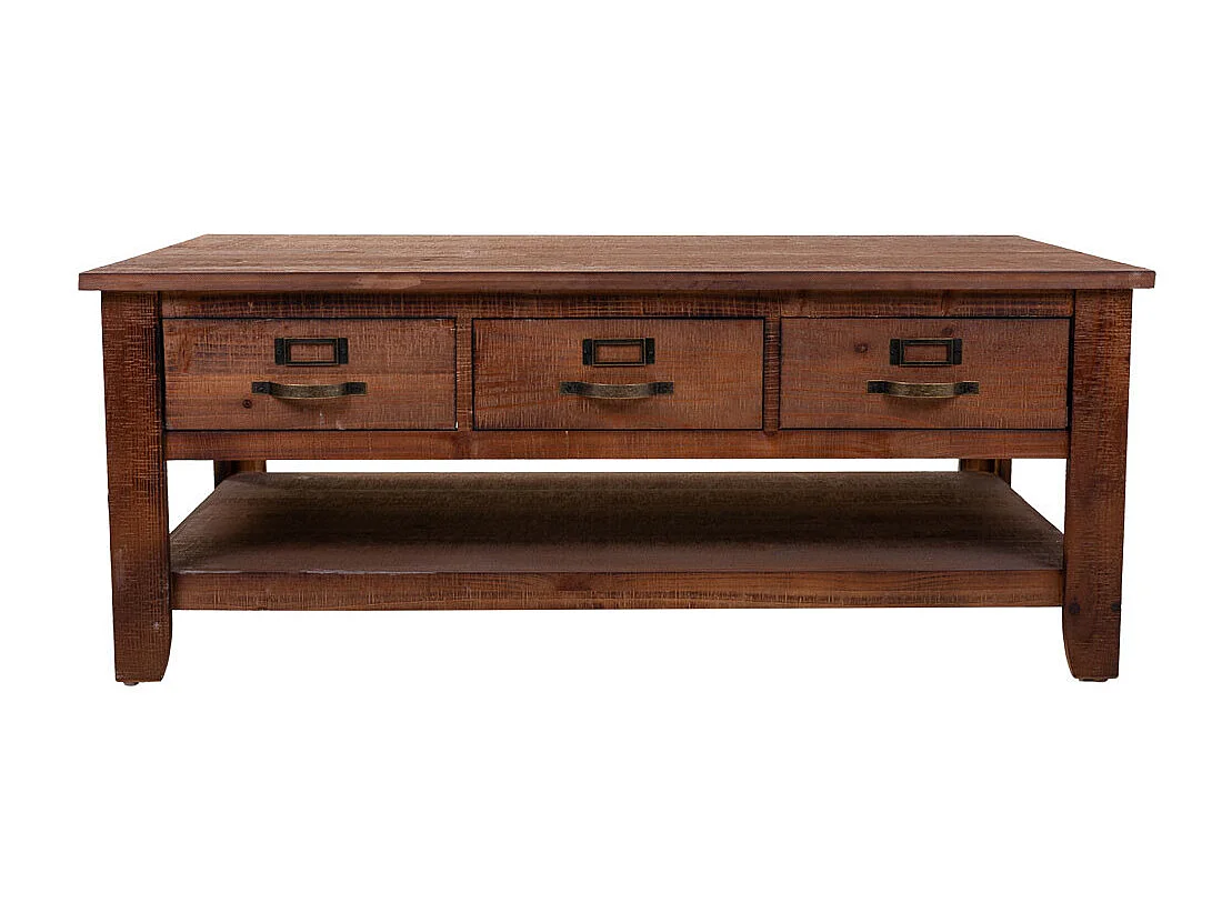 Tavolino in legno marrone 120x66x48h