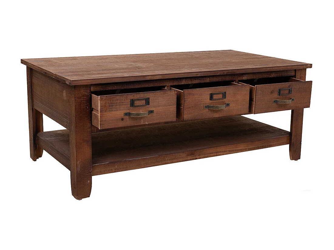 Tavolino in legno marrone 120x66x48h