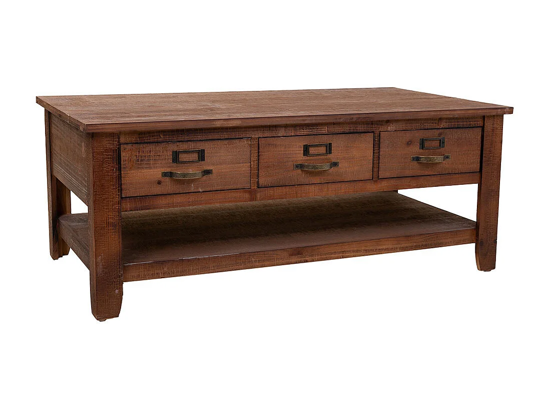 Tavolino in legno marrone 120x66x48h