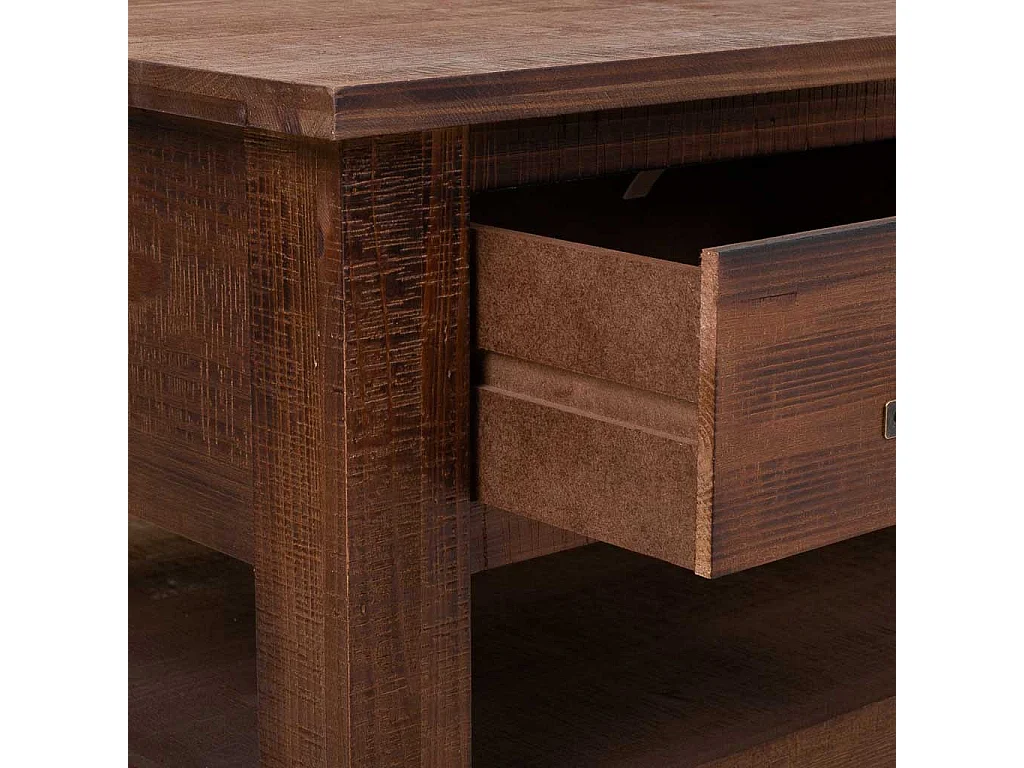 Brauner Couchtisch aus Holz 120x66x48h cm