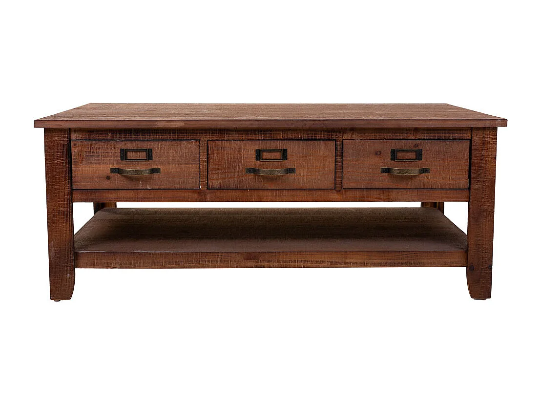Tavolino in legno marrone 120x66x48h