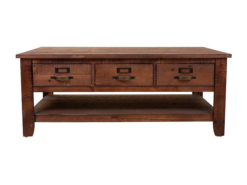 Tavolino in legno marrone 120x66x48h