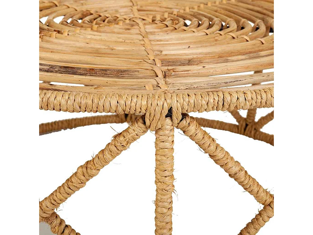 Table basse en canne à sucre 80x80x45h