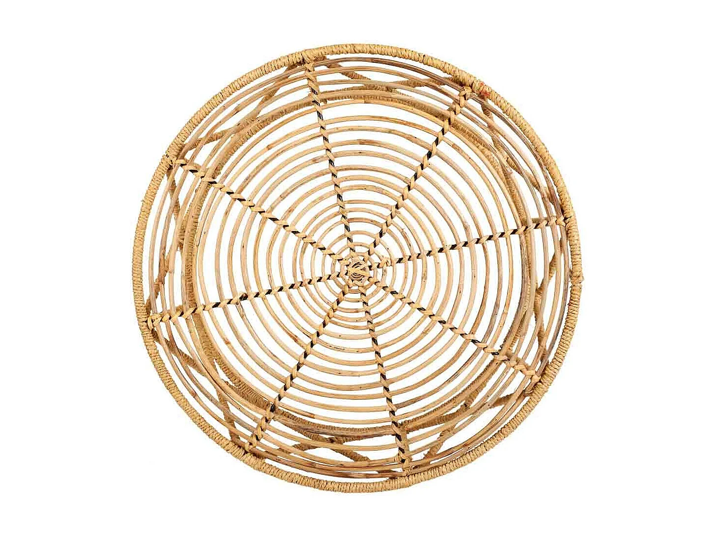 Table basse en canne à sucre 80x80x45h