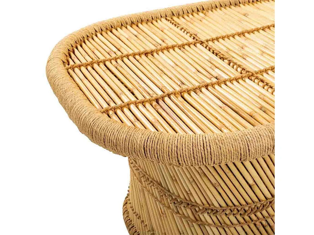 Table d'appoint en bambou marron 102x65x45h