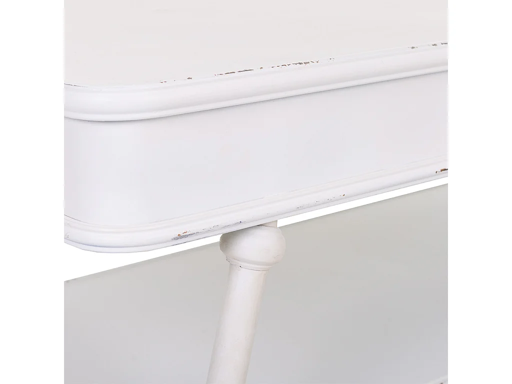 Mesa de centro de metal branco 120x60x53