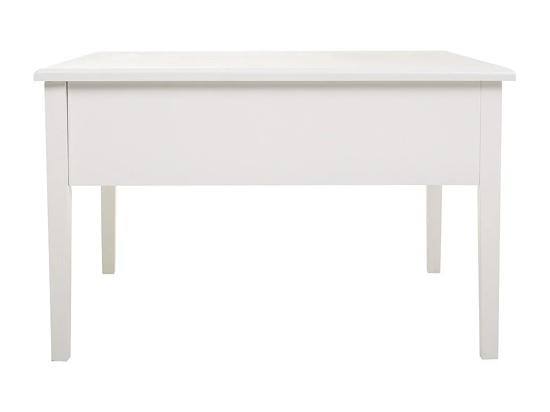 Weißer Couchtisch aus Holz 80x80x50h cm