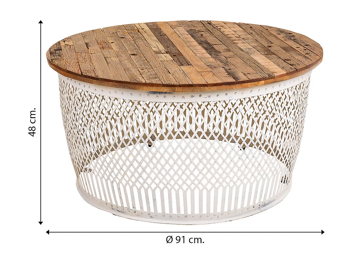 Mesa de centro de madeira marrom d91x48