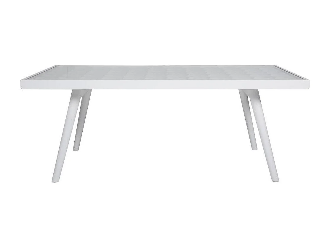 Weiß lackierter Holzbeistelltisch 125x65x48h cm