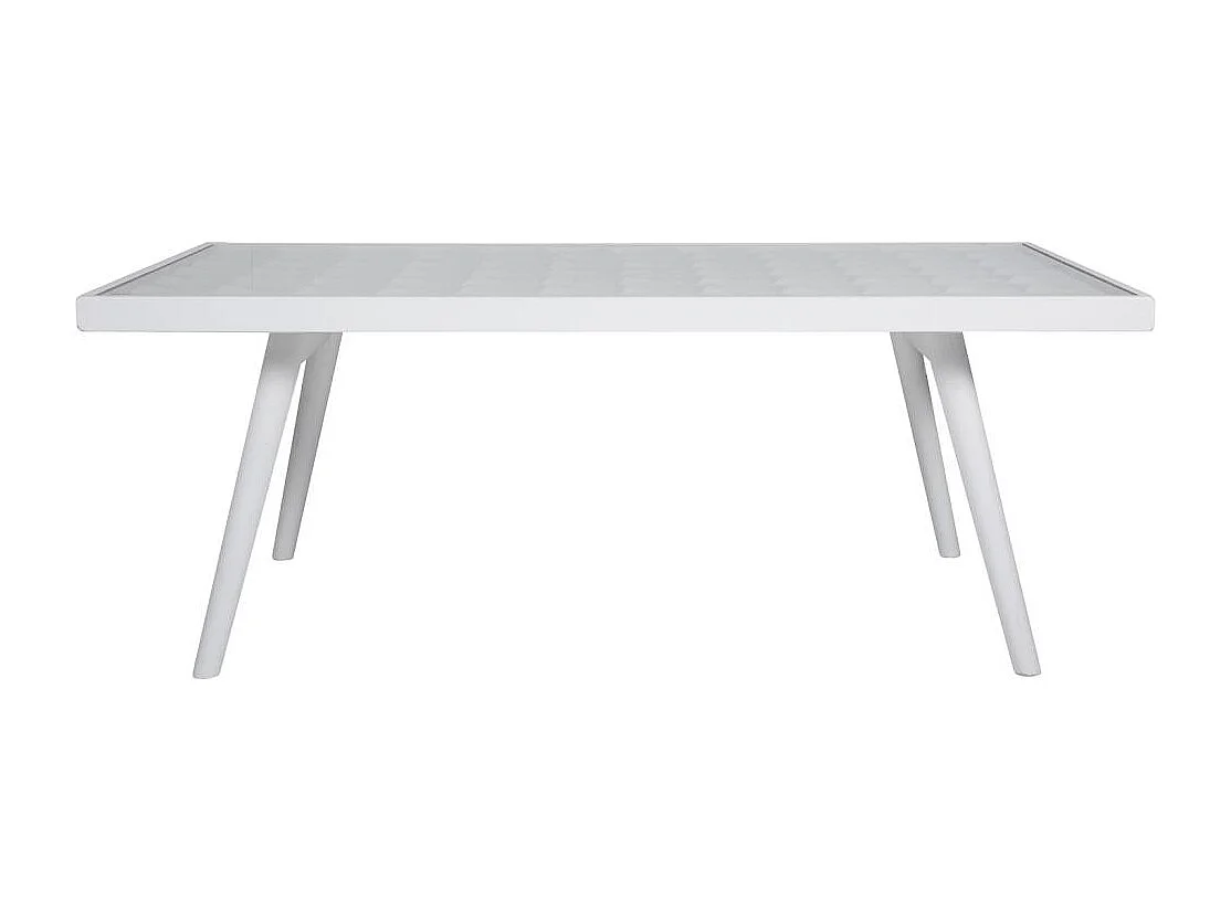 Weiß lackierter Holzbeistelltisch 125x65x48h cm