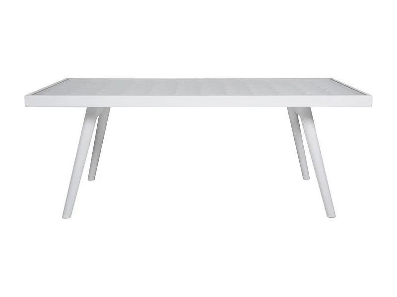 Weiß lackierter Holzbeistelltisch 125x65x48h cm