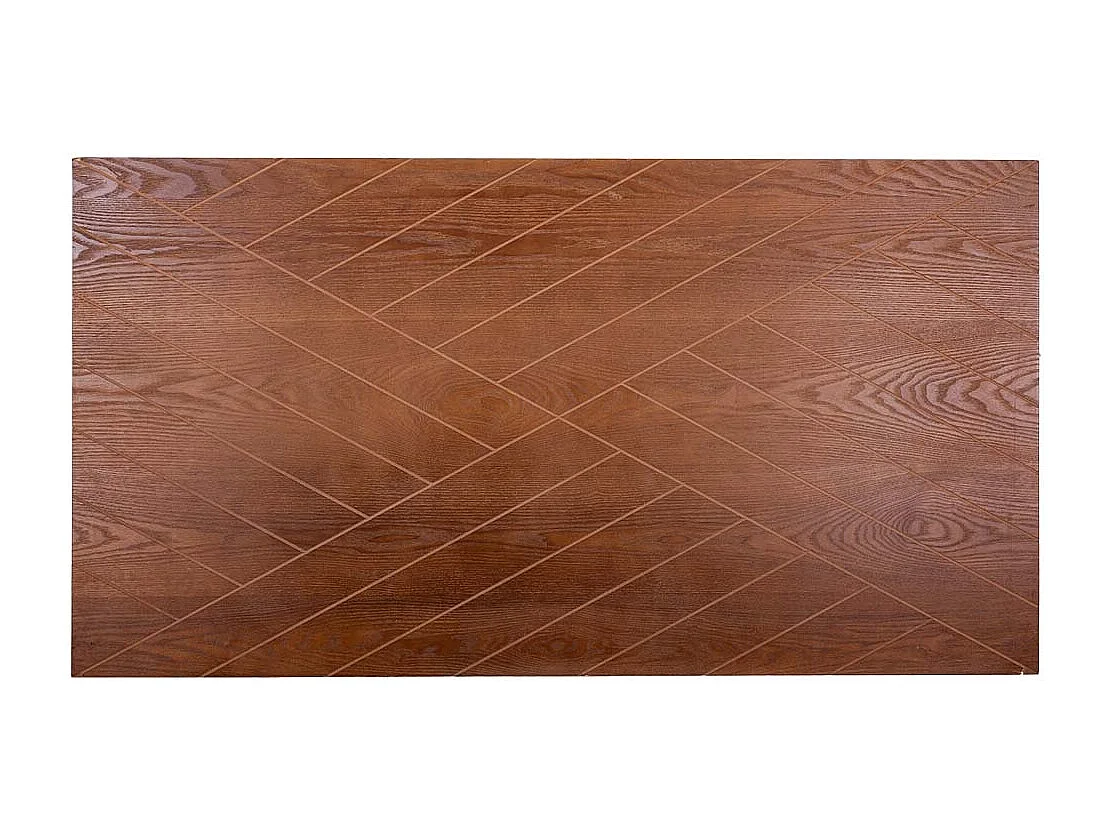 Mesa de centro em madeira dourada e metal 130x70x50