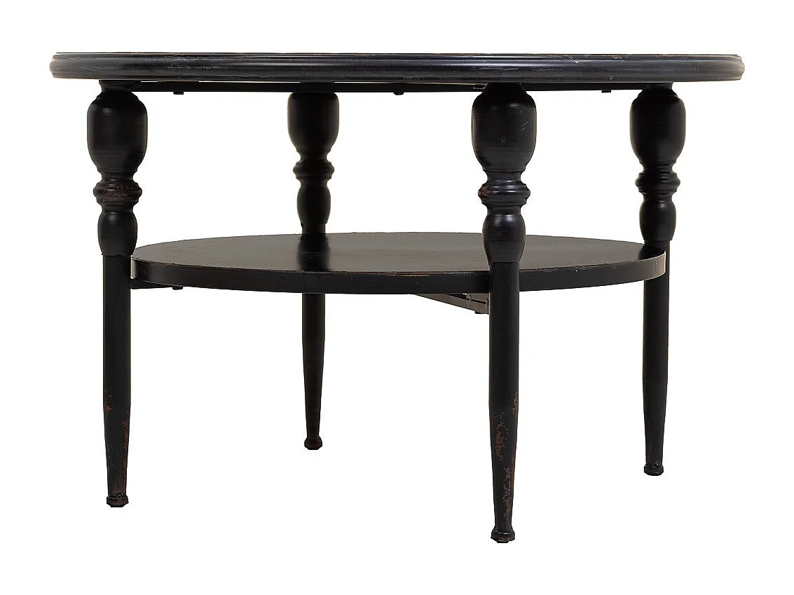 Mesa lateral de metal preto 70x70x45