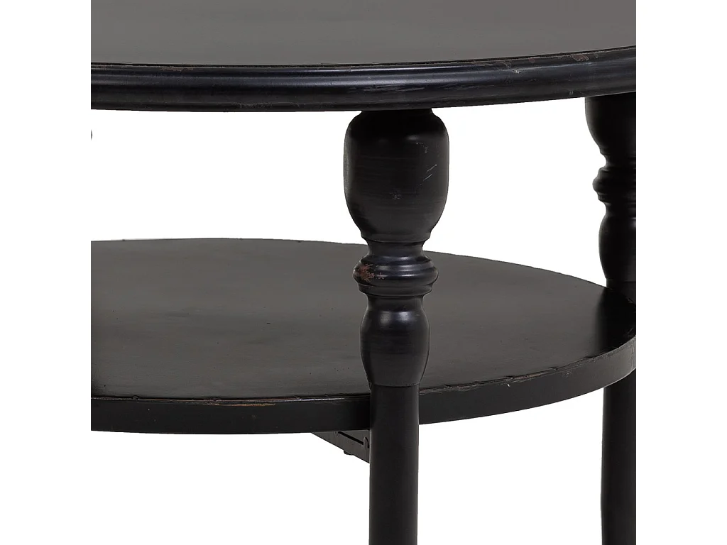 Mesa lateral de metal preto 70x70x45