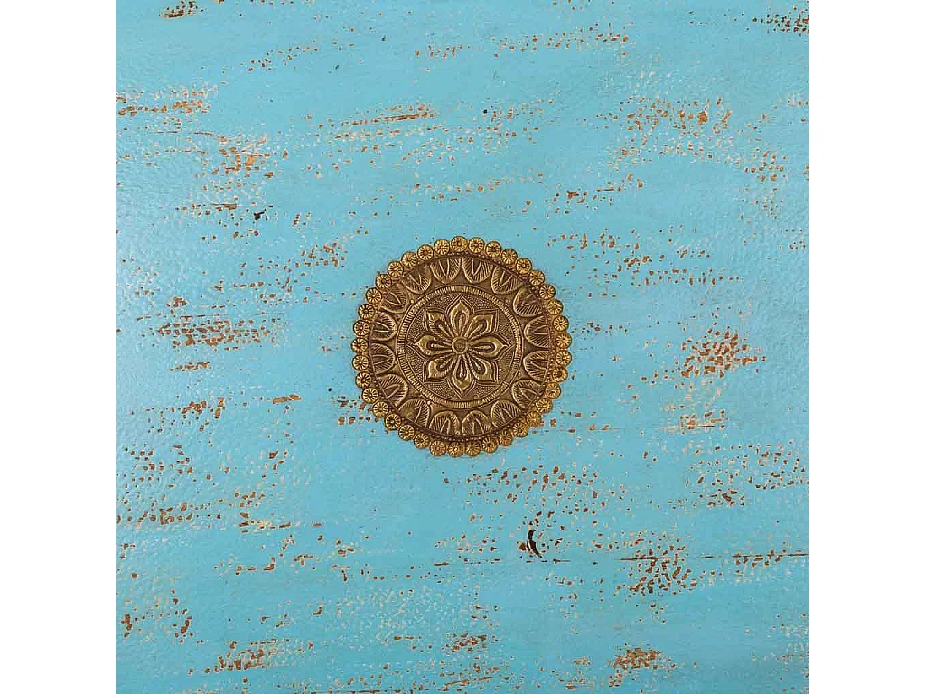 Blauer Couchtisch aus Holz 120x75x45h cm