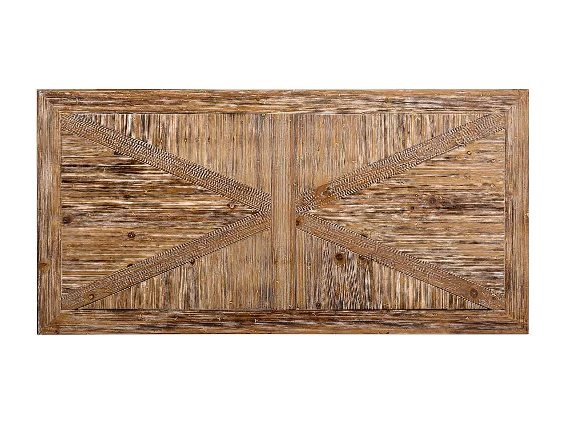 Brauner Couchtisch aus Holz und Metall 120x60x50h cm