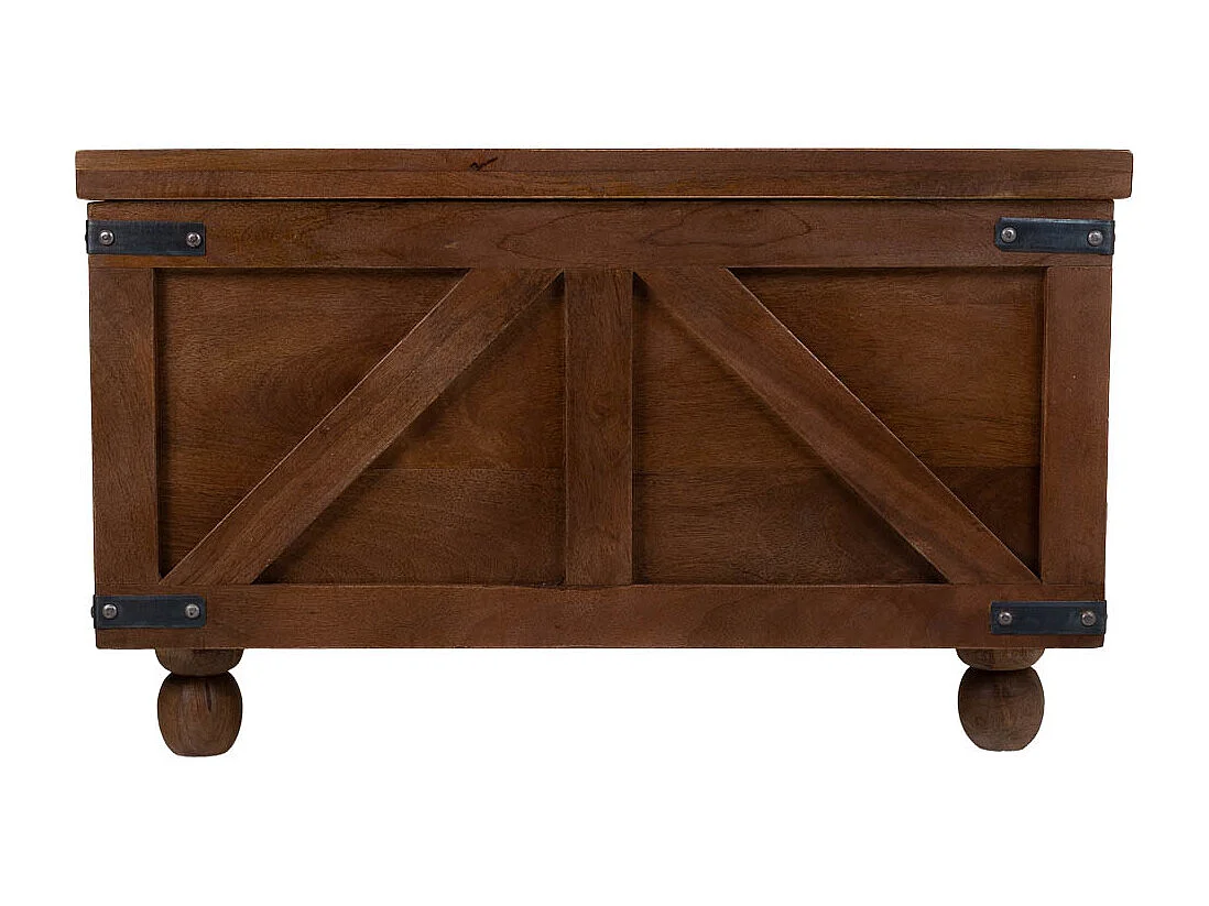 Brauner Couchtisch aus Holz, 76x76x45h cm