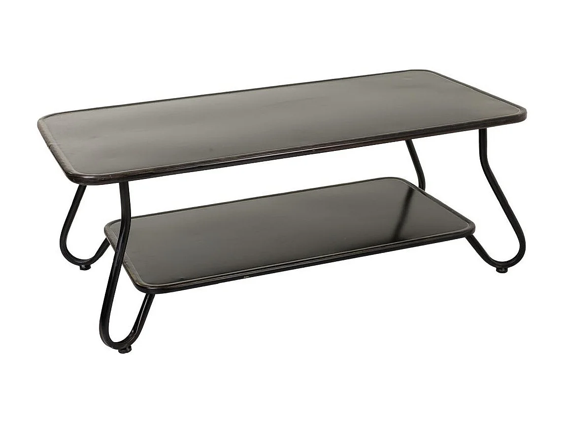 Mesa lateral de metal preto 120x60x46,5