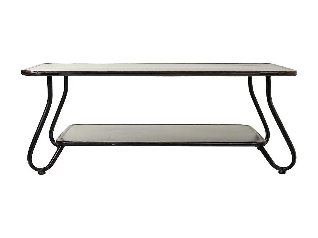 Mesa lateral de metal preto 120x60x46,5