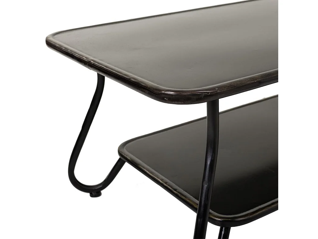 Mesa lateral de metal preto 120x60x46,5