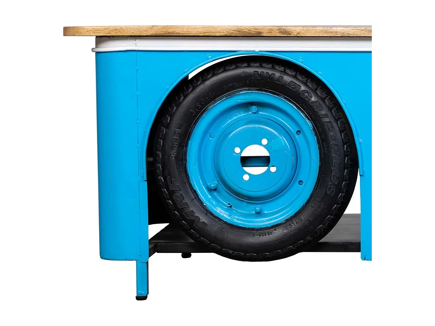 Mesa de centro de metal azul van 130x60x46