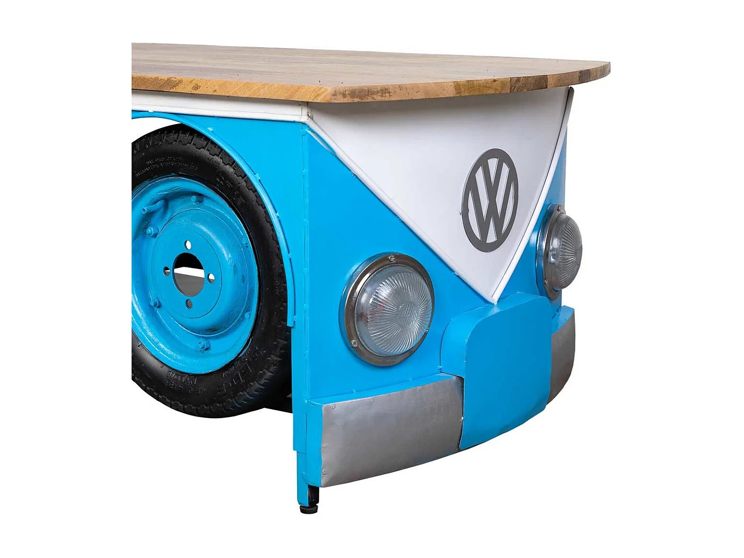 Mesa de centro de metal azul van 130x60x46