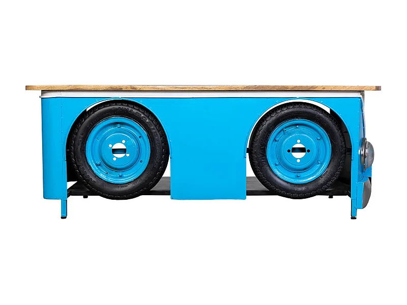 Couchtisch aus Metall, 130 x 60 x 46 cm, blau