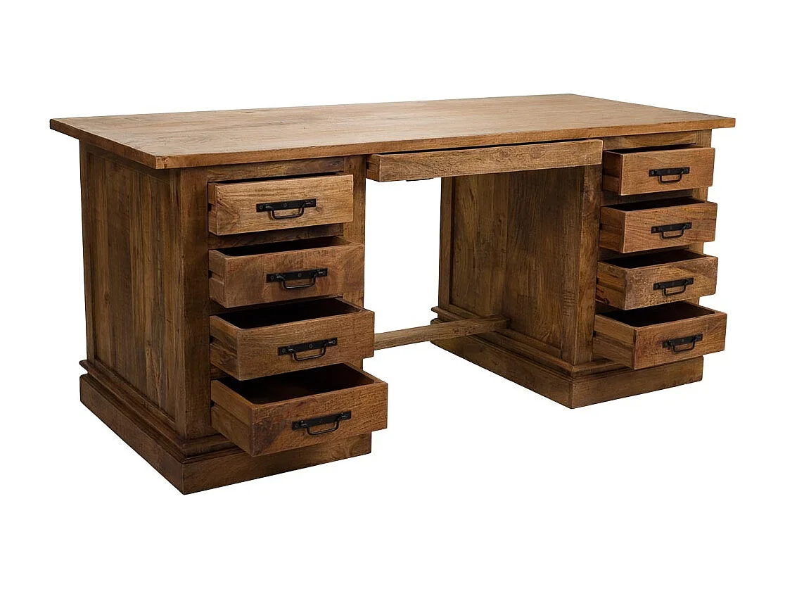 Escritorio de madera marrón 180x75x80