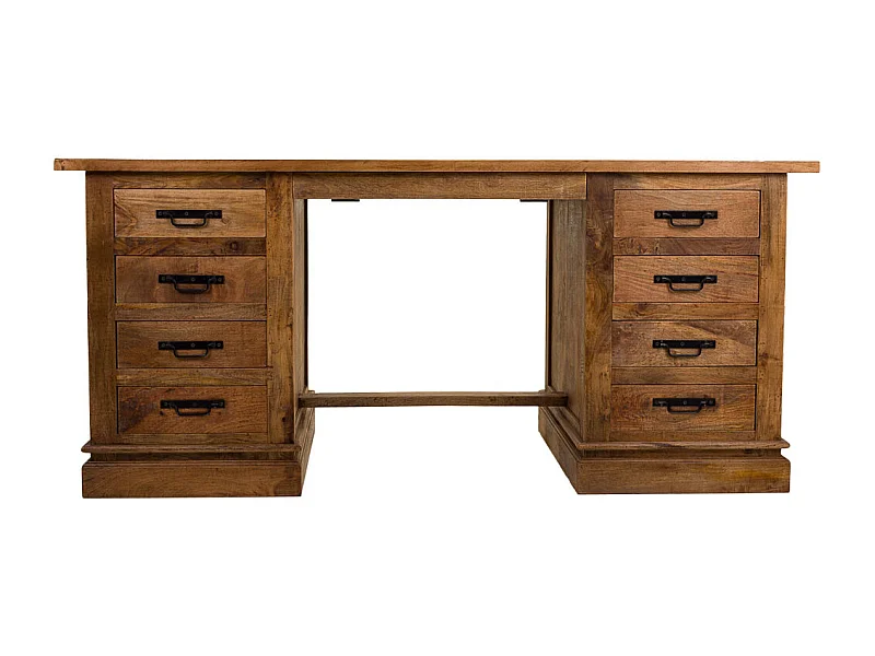 Bureau en bois marron 180x75x80h