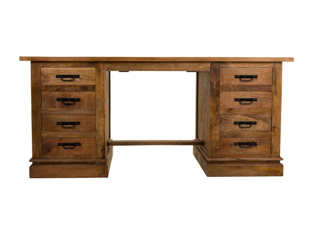 Scrivania in legno marrone 180x75x80h