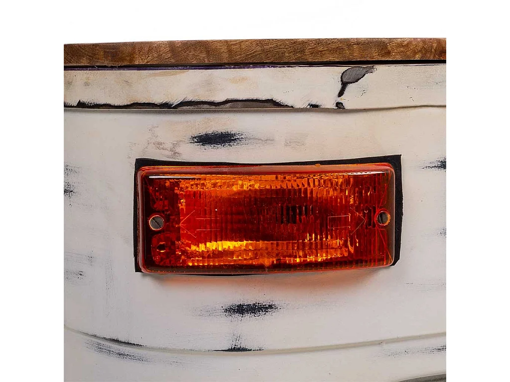 Bureau en bois et métal laqué blanc 155x65x75h