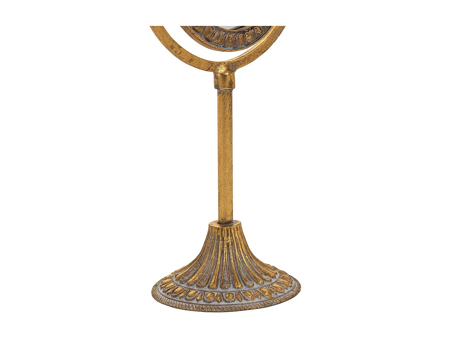 Specchio cosmetico in resina con supporto dorato 17x9,5x30,5h