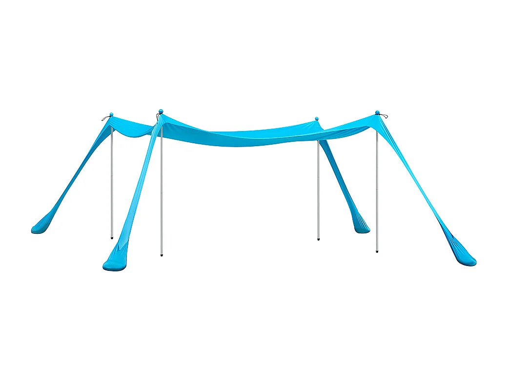 Tienda de Playa Lycra Carpas para Playa con Anclas de Bolsa de Arena para Picnic en la Playa Pesca Camping 400 x 400 x 200 cm OZT02-HB SoBuy ES