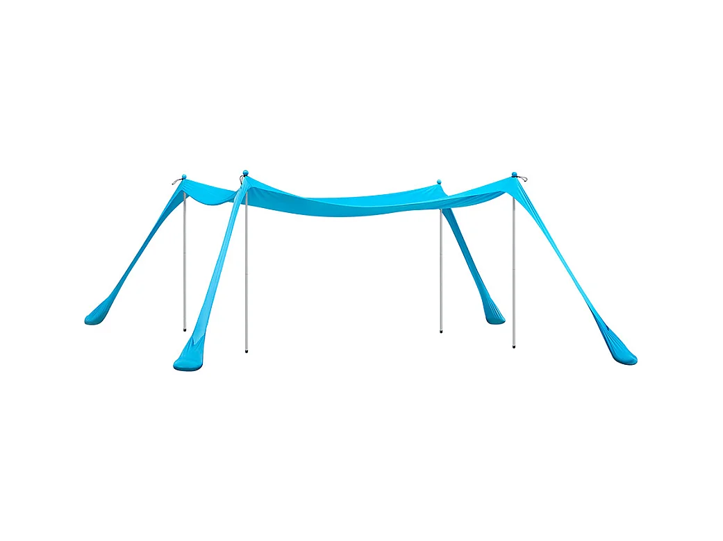 SoBuy OZT02-HB Tente de Plage Portable, Abris de Plage Lycra Polyester Anti UV UPF30, Parasol de Plage Turquoise